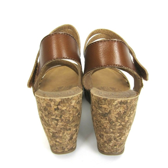 Blowfish Shoes | Blowfish Helm New Cork Wedge Faux Leather 1 Brown | Poshmark